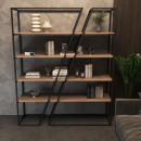 Стеллаж дизайнерский Duo Korob Loft для квартиры и офиса ( шамони темный )