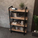 Стеллаж Loft на 4 полочки (1370х900х400) для дома и офиса ( шамони темный )